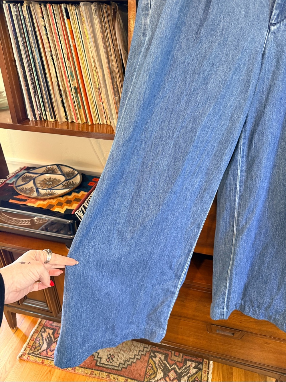 Madewell SUPER Wide Leg Harlow Jeans - Blue size 30 - Picture 6 of 9